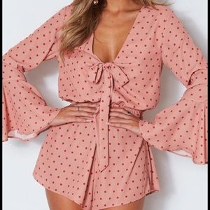 White Fox Boutique Polka Dot Romper Playsuit